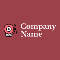 Fire alarm logo on a Roof Terracotta background - Sécurité