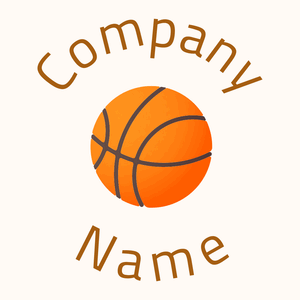 Safety Orange Basketball on a Seashell background - Sport