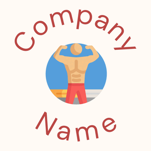 Body building on a Seashell background - Sport