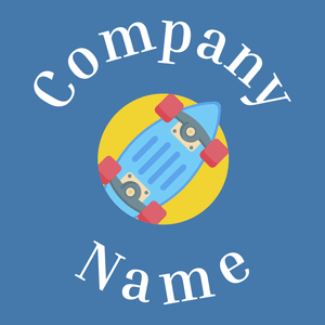 Longboard logo on a Steel Blue background - Spiele & Freizeit