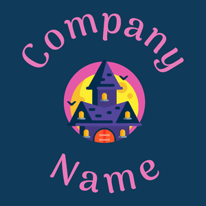 Haunted house logo on a Cyprus background - Domaine de l'architechture