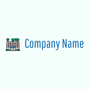 Hospital logo on a Mint Cream background - Arquitetura