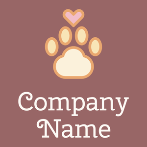 Harvest Gold Paw on a Copper Rose background - Tiere & Haustiere