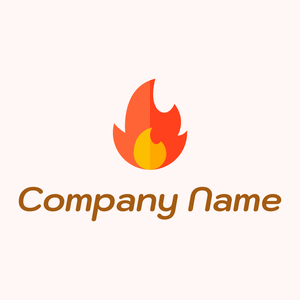 Fire logo on a Snow background - Security