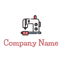 Sewing machine logo on a White background - Moda & Belleza
