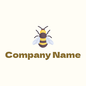 Bee logo on a Floral White background - Tiere & Haustiere