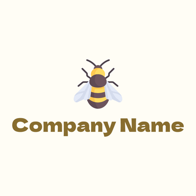 Bee logo on a Floral White background - Umwelt & Natur