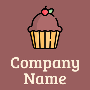 Black Cupcake on a Dark Chestnut background - Essen & Trinken