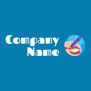 Eyebrow logo on a Cerulean background - Mode & Beauté