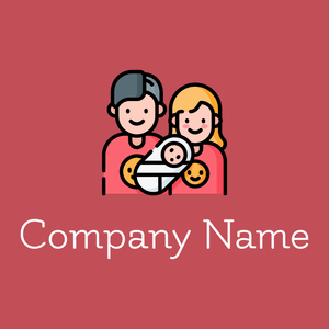 Family logo on a Fuzzy Wuzzy Brown background - Abstracto