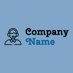 Customer care logo on a Polo Blue background - Handel & Beratung