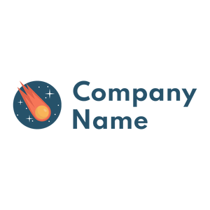 Rounded Meteorite logo on a White background - Abstrait