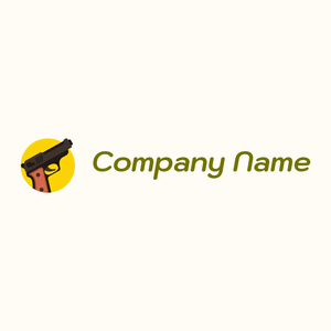 Handgun logo on yellow background - Segurança