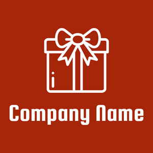 Gift box logo on a Rust background - Kleinhandel