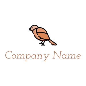Outlined Sparrow logo on a White background - Animali & Cuccioli