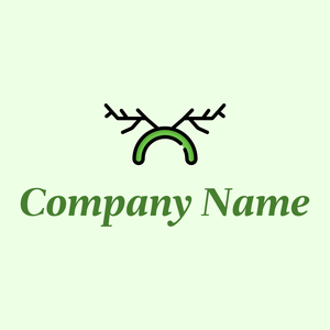 Green Deer horns logo on a Honeydew background - Animaux & Animaux de compagnie