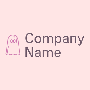 Ghost logo on a Misty Rose background - Abstracto