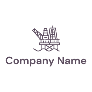 Oil rig logo on a White background - Abstract