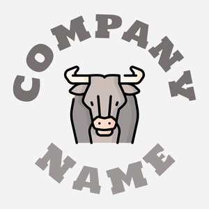 Bull on a White Smoke background - Animali & Cuccioli