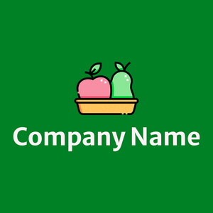 Fruit logo on a Green background - Alimentos & Bebidas