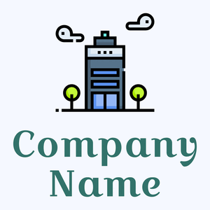 Office building logo on a Alice Blue background - Bau & Werkzeuge