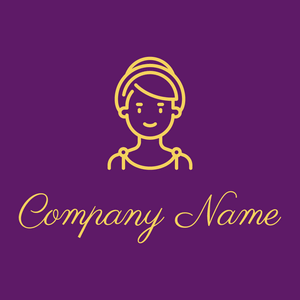 Woman logo on a Christalle background - Religious