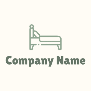 Outlined Bed on a Floral White background - Construcción & Herramientas