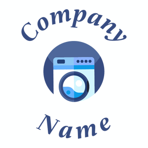 Washing machine logo on a White background - Limpeza & Manutenção