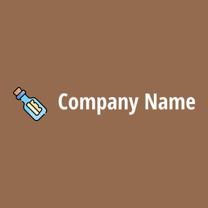 Message in a bottle logo on a Dark Tan background - Communicatie