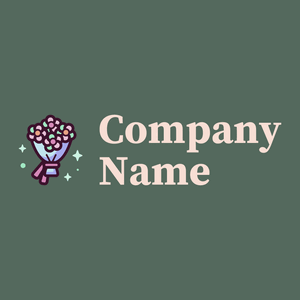 Bouquet logo on a Mineral Green background - Domaine de l'agriculture