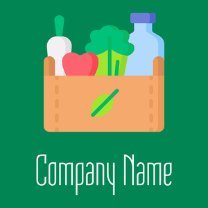Groceries logo on a Tropical Rain Forest background - Alimentos & Bebidas