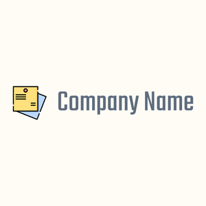 Post it logo on a Floral White background - Abstrait