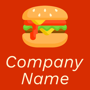 Burger logo on a red background - Cibo & Bevande
