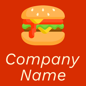 Burger logo on a red background - Comida & Bebida