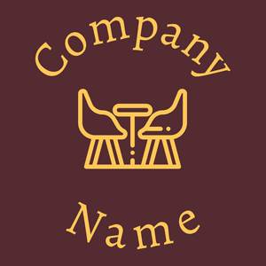 Furniture logo on a Wine Berry background - Muebles de casa