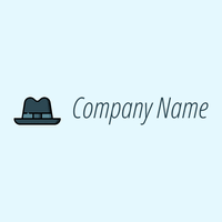 Fedora hat logo on a Light Cyan background - Arte & Intrattenimento