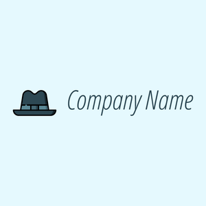 Fedora hat logo on a Light Cyan background - Arte & Intrattenimento