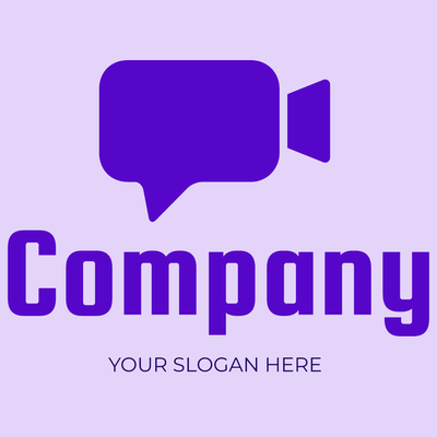 Purple video conference logo - Domaine des communications