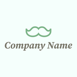 Moustache logo on a Mint Cream background - Mode & Schönheit