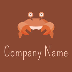 Crab logo on a Prairie Sand background - Animali & Cuccioli