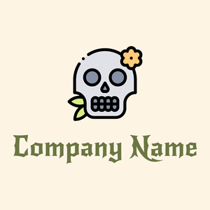Tattoo logo on a Floral White background - Abstrait