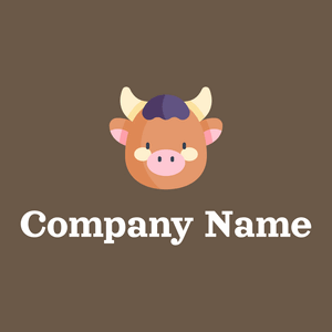 Dark Salmon Buffalo on a Domino background - Animais e Pets