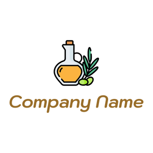 Olive oil logo on a White background - Landbouw