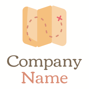 Treasure map logo on a White background - Abstrakt