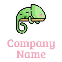 Pink Chameleon on a White background - Animais e Pets