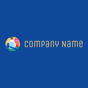Hygiene products logo on a Egyptian Blue background - Reinigung & Wartung