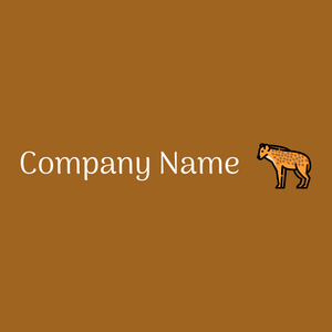 Hyena logo on a Rich Gold background - Animales & Animales de compañía