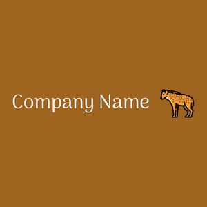 Hyena logo on a Rich Gold background - Tiere & Haustiere