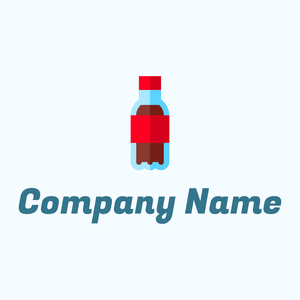 Torch Red Soda bottle on a Alice Blue background - Essen & Trinken