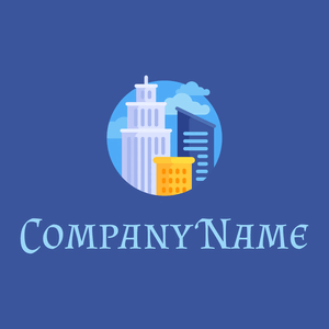 Buildings logo on a Mariner background - Costruzioni & Strumenti